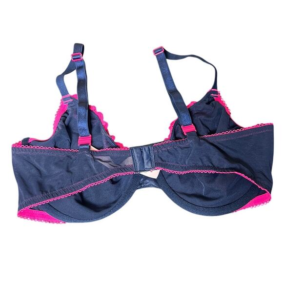 Victoria Secret Tease 36DD Pink & Blue Lace Bra Underwire - Picture 2 of 5